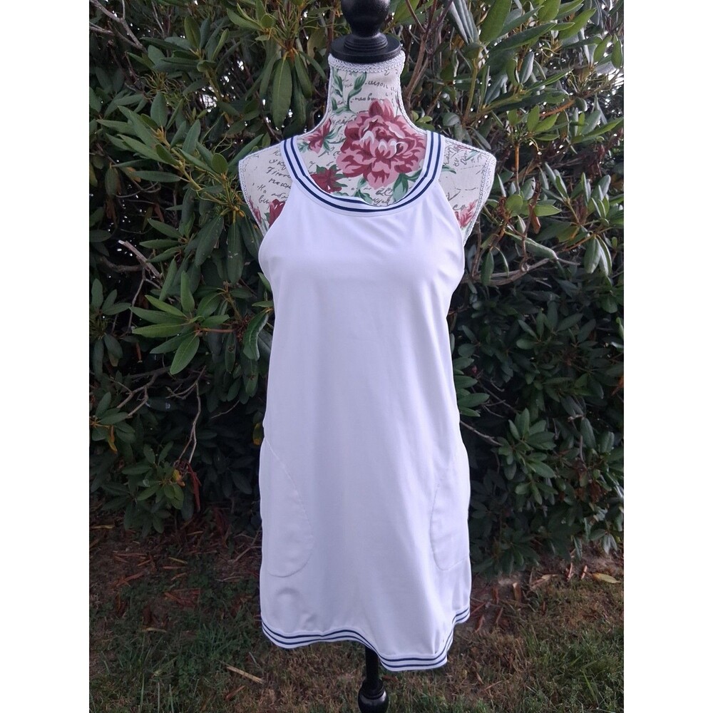 Barstool Sports Women L White Tennis Golf Dress Pickleball Varsity Prep Athletic